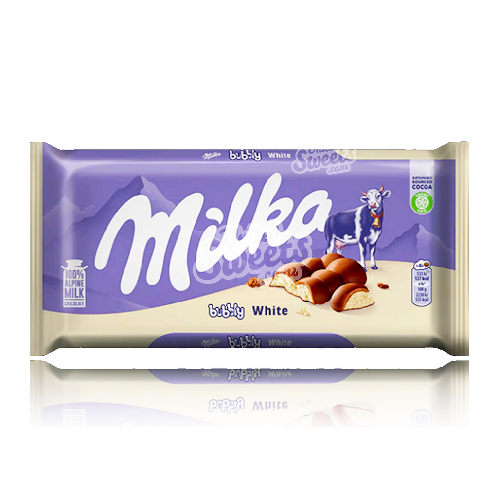 Milka BUBBLY WHITE MILK Chocolate Bar 95g