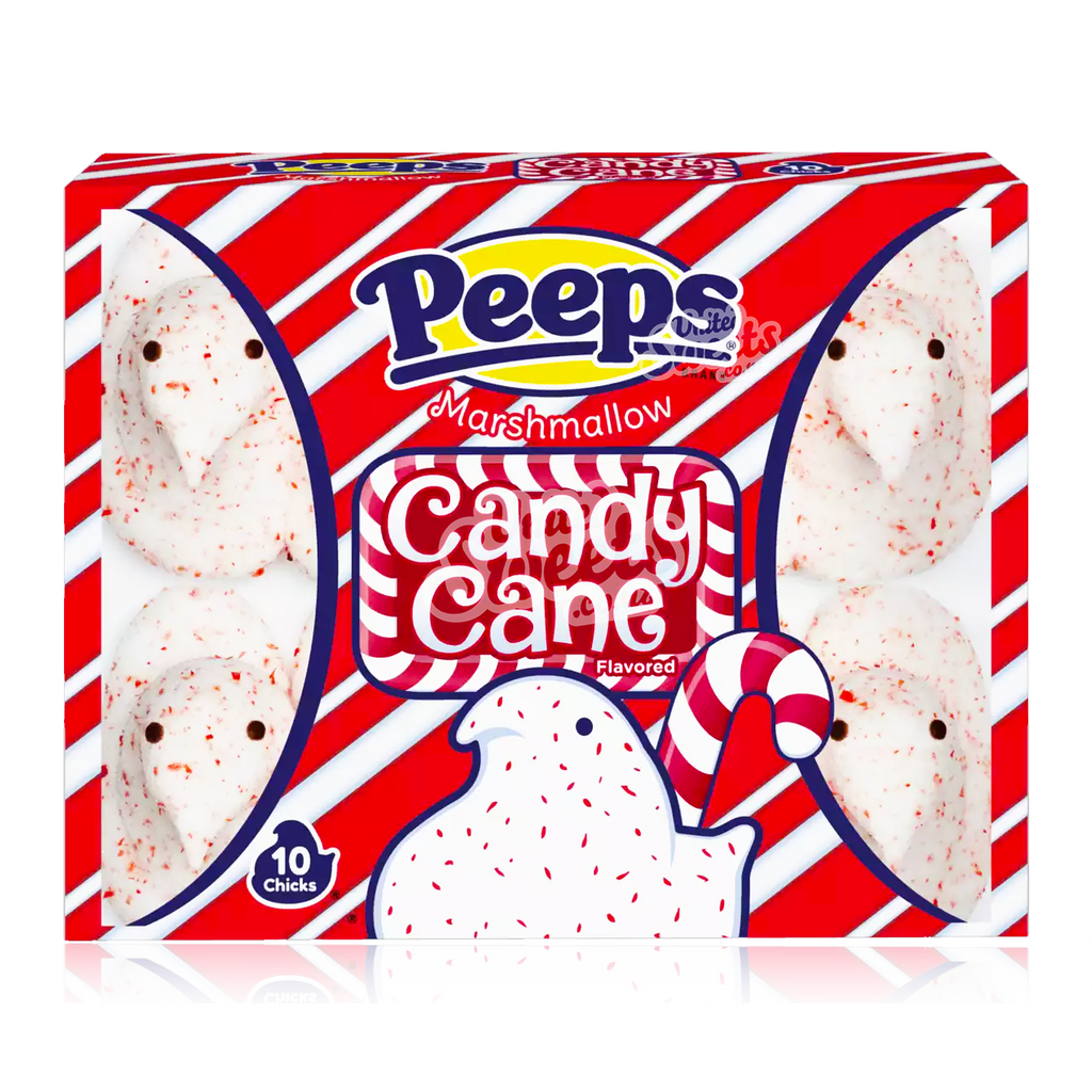 Peeps Marshmallows CANDY CANE Chicks 10pk