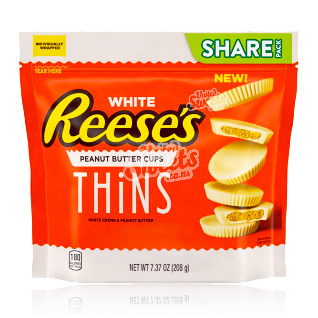 Reeses Peanut Butter Cups WHITE Thins 208g