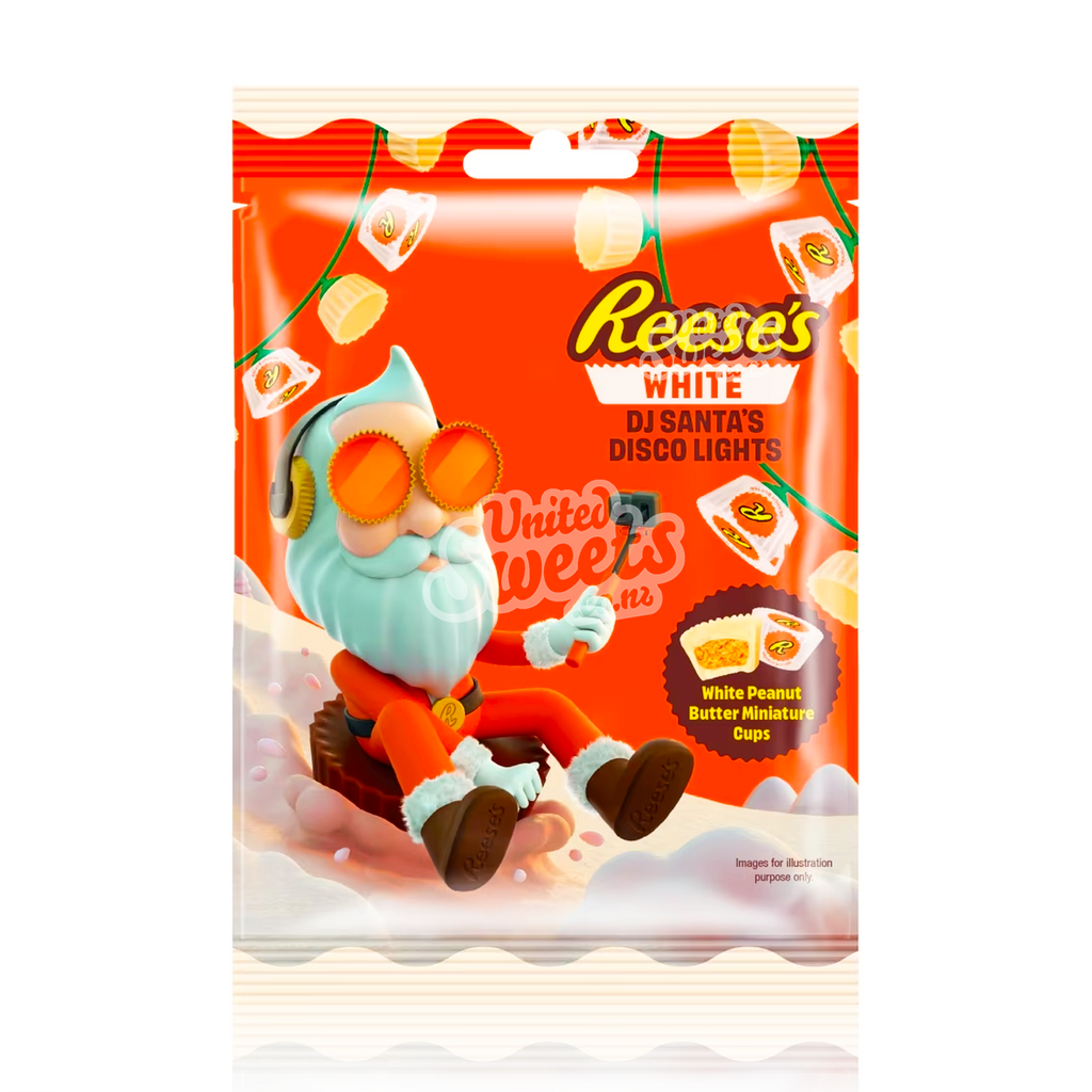 Reese's WHITE Dj Santa's Disco Lights Mini Cups (Wrapped) 104g