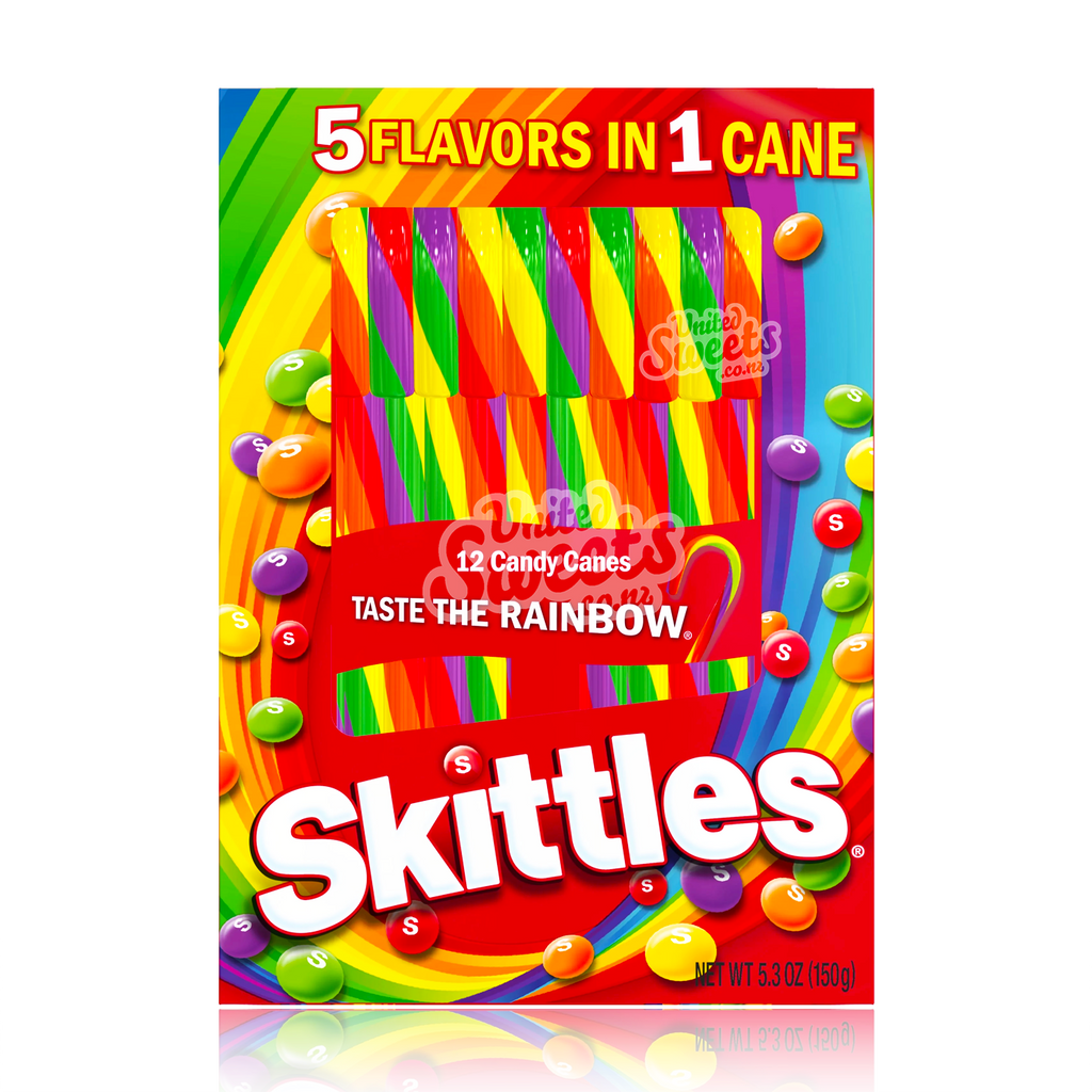 Skittles Candy Canes 12 Pack 150g