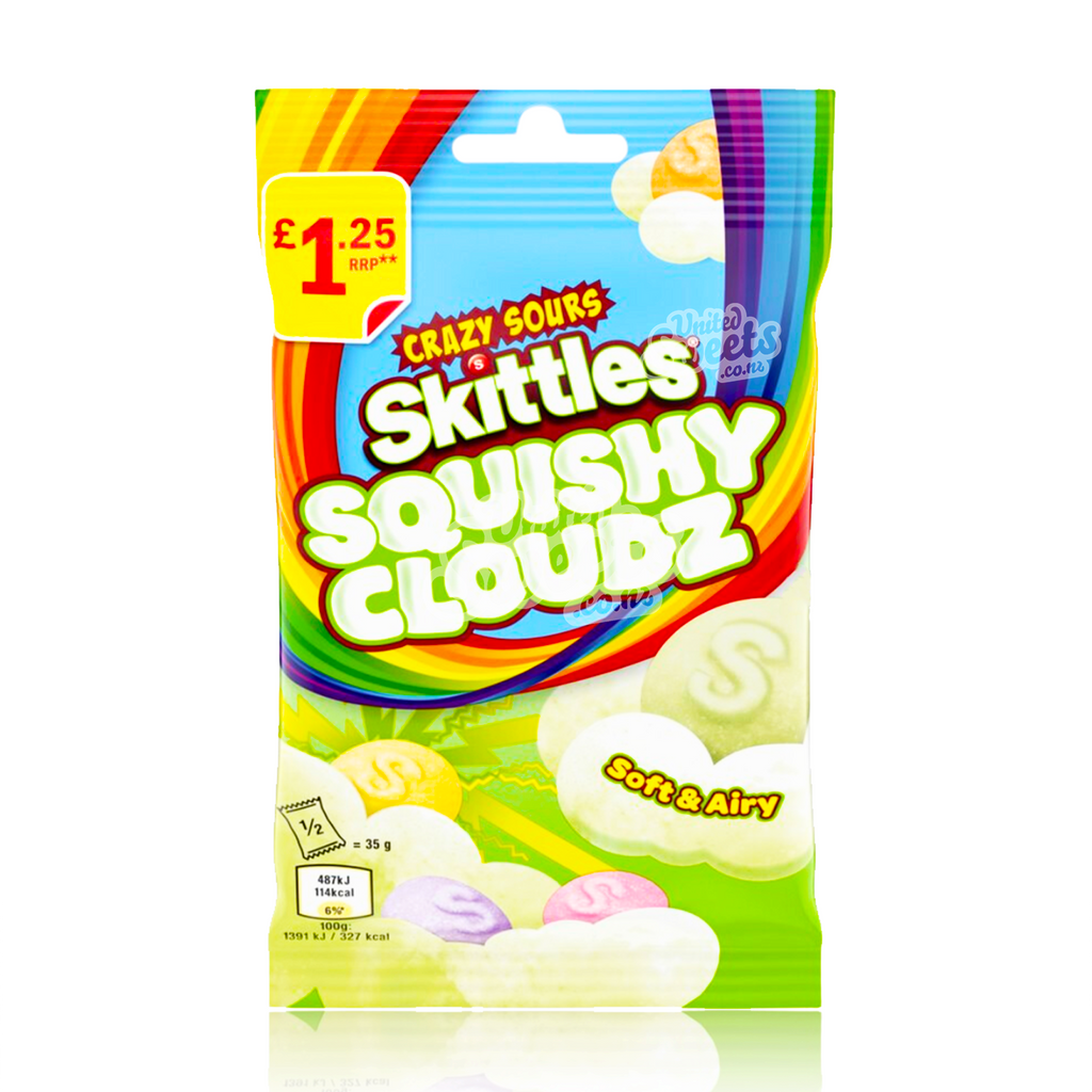 Skittles Squishy Cloudz SOUR 70g (UK Made)