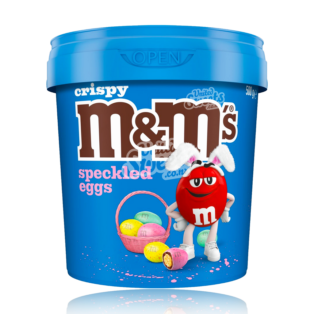 M&M's Crispy Chocolate Speckled Easter Egg Bucket 500g