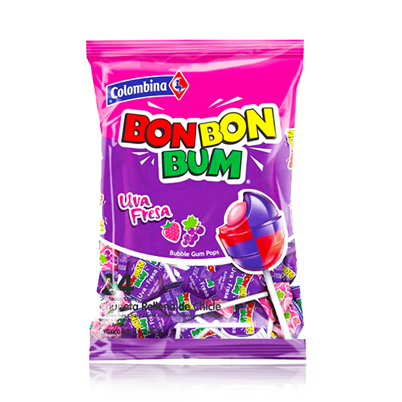 Bon Bon Grape & Strawberry Lollipops 408g – United Sweets