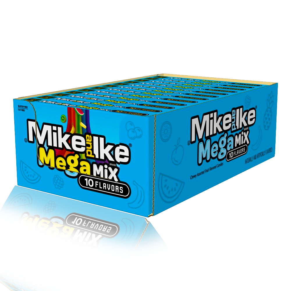 Mike & Ike Mega Mix Theatre Box 141g 12 Pack (Best Before: 07/2024)