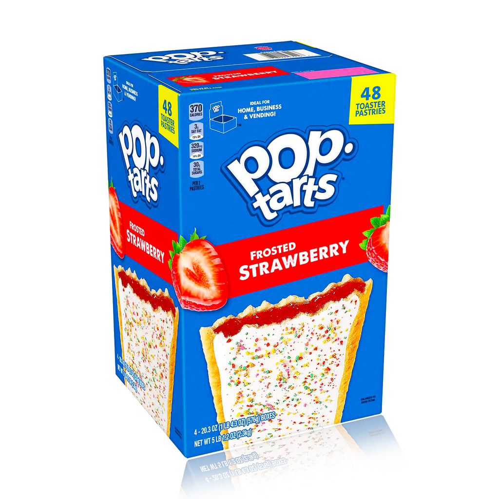 Poptarts Frosted Strawberry 48 Pack Box -DATED