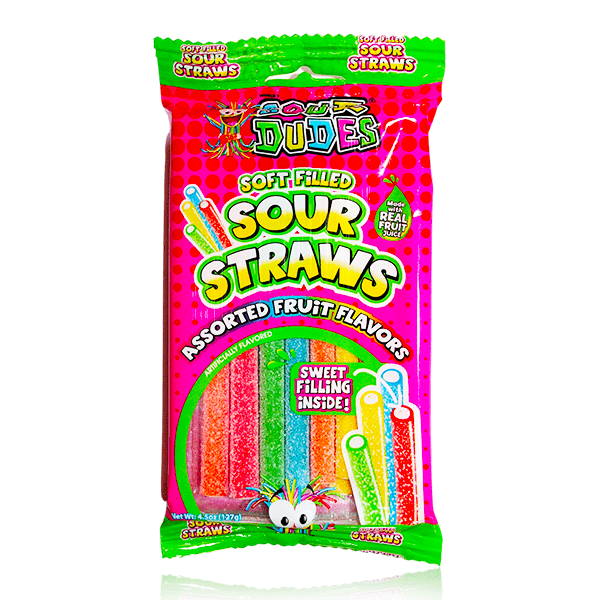 Sour Dudes Sour Straws Bag 127g