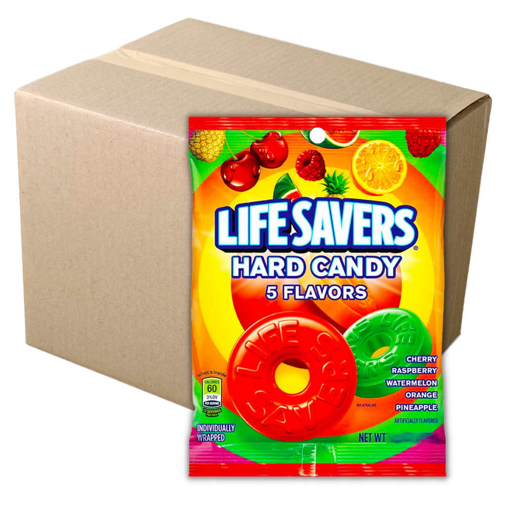 Lifesavers 5 Flavours Hard Candy Peg Bag 12 Pack Box