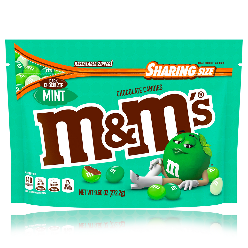 M&M's Mint Resealable Share Bag 272g